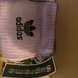 Purple Adida socks custom made